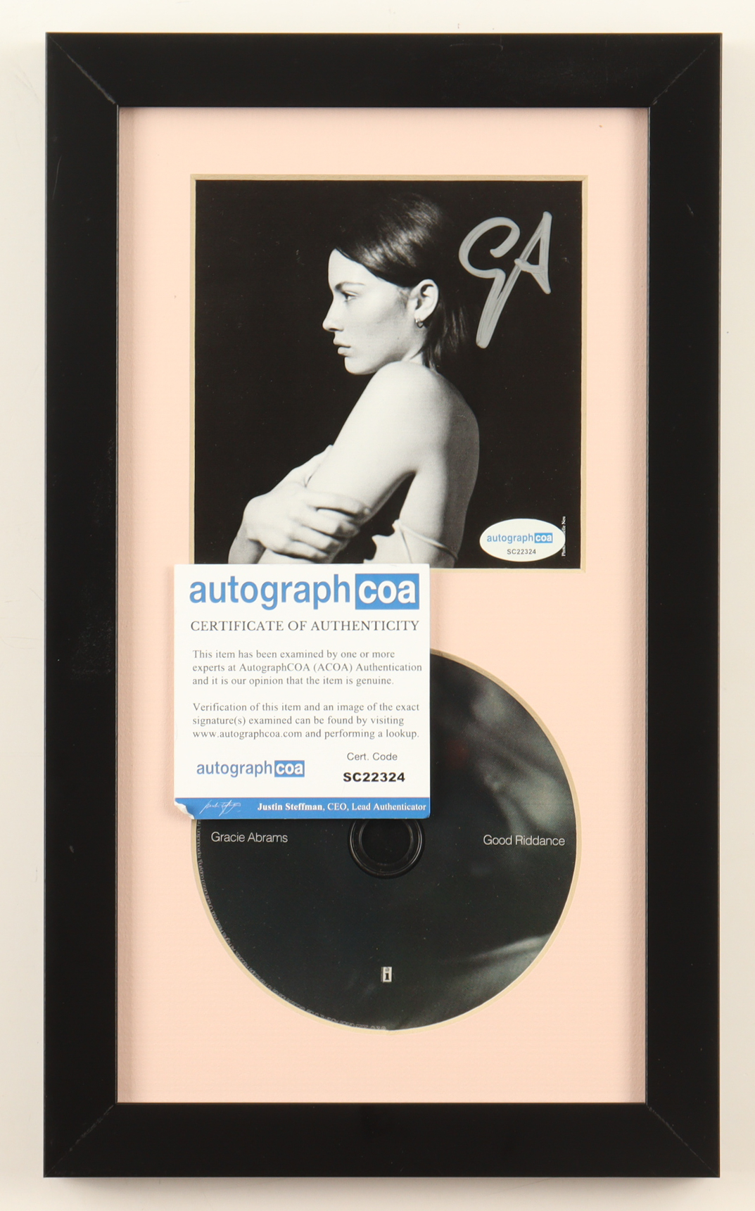 Grace Abrams Signed "Good Riddance" Custom Framed CD Insert Display (ACOA) at PristineAuction.com Grace Abrams Signed "Good Riddance" Custom Framed CD Insert Display (ACOA) at PristineAuction.com