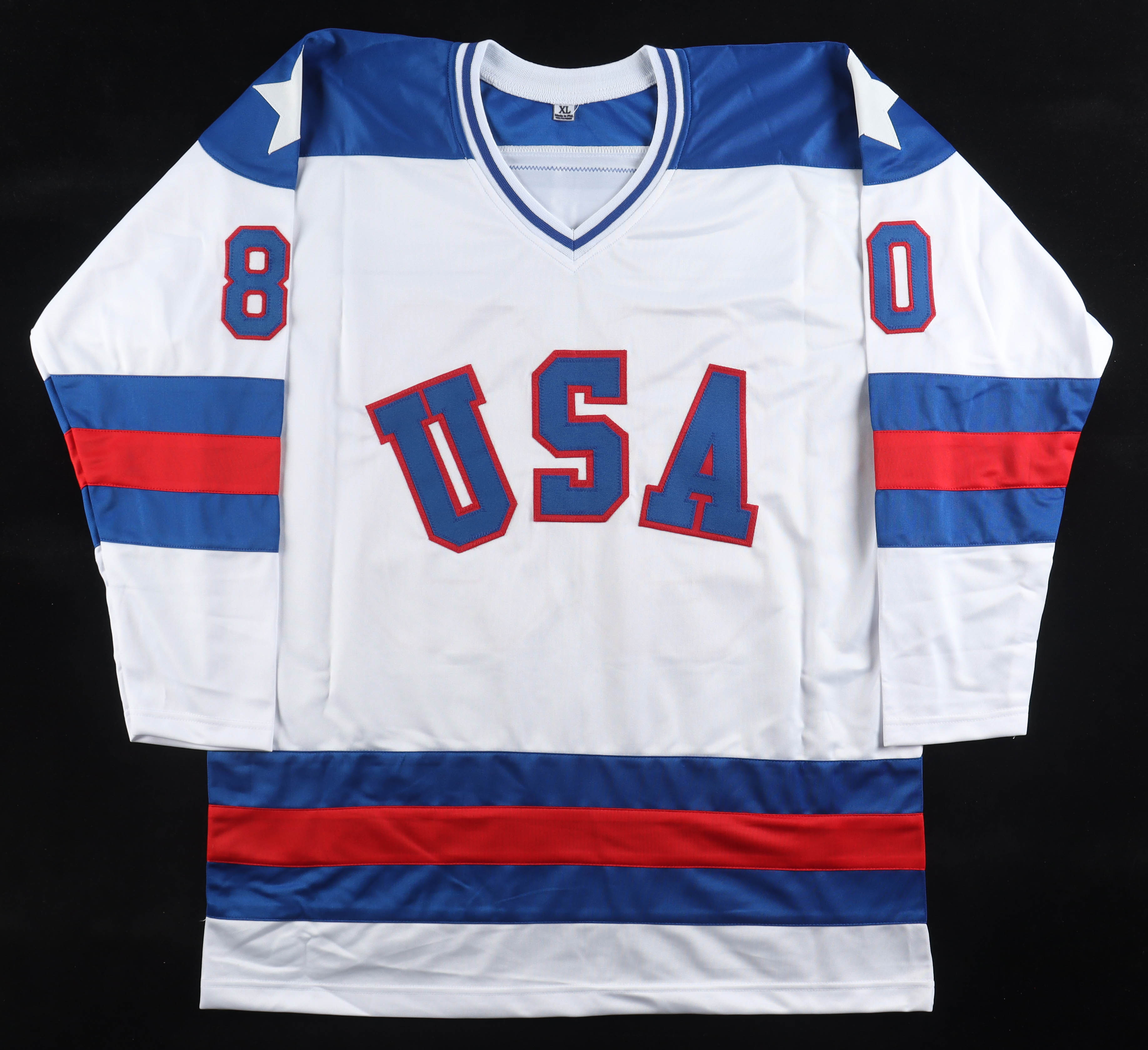 1980 Team USA | "Miracle on Ice" | Jersey Signed by (19) with Mike Eruzione, Jim Craig, Mark Johnson, Neal Broten & Inscribed "Do you Believe in Miracles?" (Beckett) at PristineAuction.com 1980 Team USA | "Miracle on Ice" | Jersey Signed by (19) with Mike Eruzione, Jim Craig, Mark Johnson, Neal Broten & Inscribed "Do you Believe in Miracles?" (Beckett) at PristineAuction.com