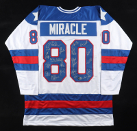 1980 Team USA | "Miracle on Ice" | Jersey Signed by (19) with Mike Eruzione, Jim Craig, Mark Johnson, Neal Broten & Inscribed "Do you Believe in Miracles?" (Beckett) at PristineAuction.com