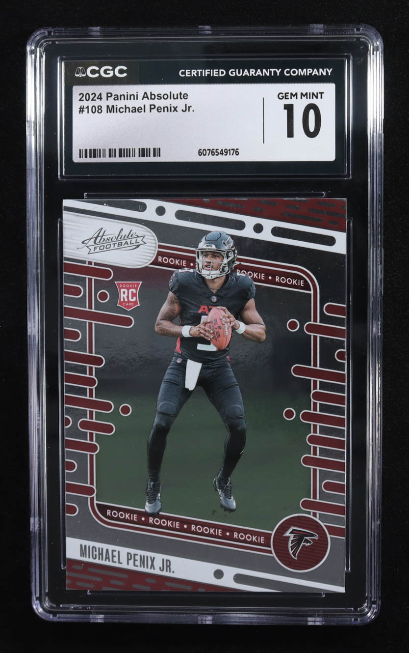 Michael Penix Jr. 2024 Absolute #108 RC (CGC 10) at PristineAuction.com Michael Penix Jr. 2024 Absolute #108 RC (CGC 10) at PristineAuction.com