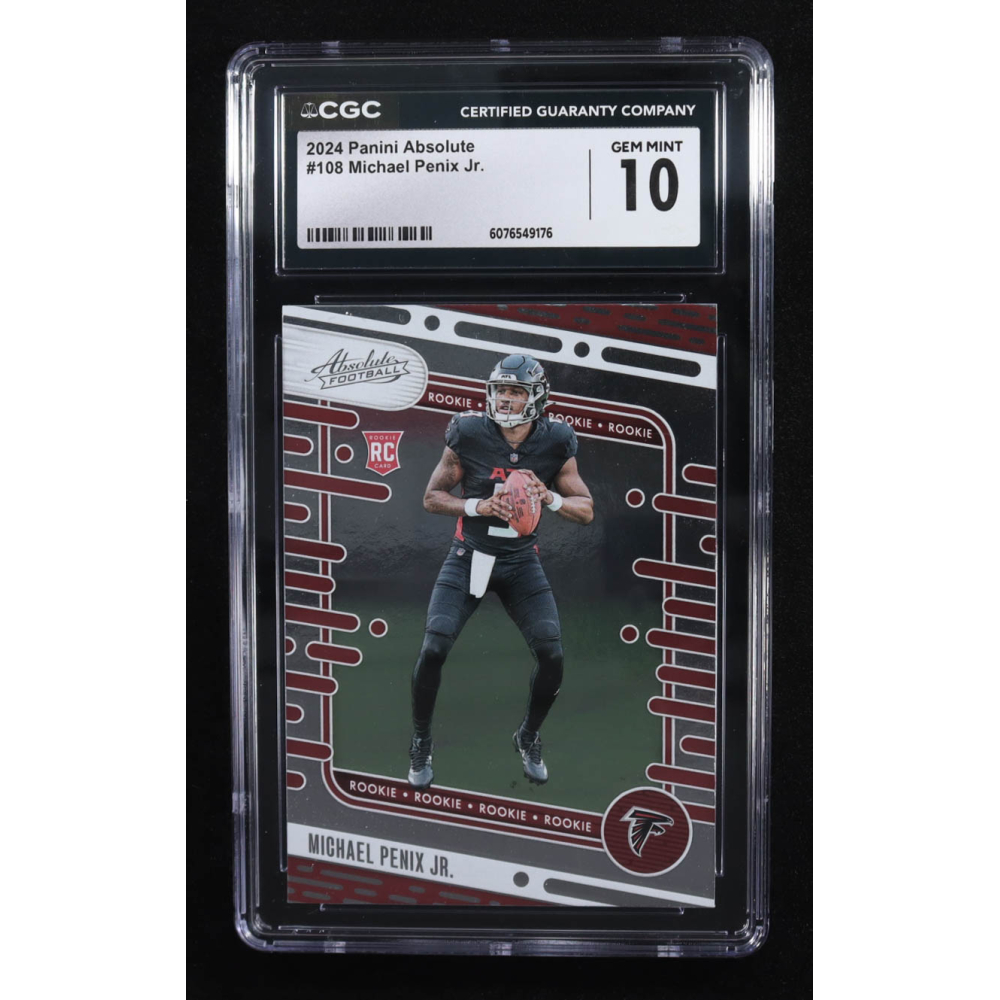 Michael Penix Jr. 2024 Absolute #108 RC (CGC 10) at PristineAuction.com
