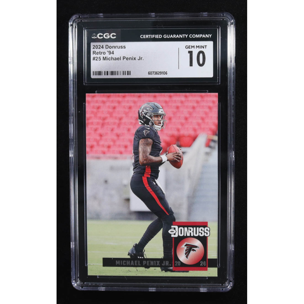 Michael Penix Jr. 2024 Donruss Retro '94 #25 RC (CGC 10) at PristineAuction.com Michael Penix Jr. 2024 Donruss Retro '94 #25 RC (CGC 10) at PristineAuction.com