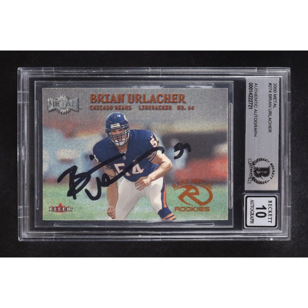 Brian Urlacher Signed 2000 Fleer Metal Auto #274 RC (Beckett | Autograph Grade BGS 10) at PristineAuction.com