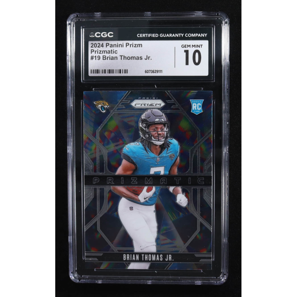 Brian Thomas Jr. 2024 Panini Prizm Prizmatic #19 RC (CGC 10) at PristineAuction.com