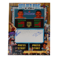 Muggsy Bogues & Gheorghe Muresan Signed Bullets 16x20 Poster (Authentic Ink) at PristineAuction.com