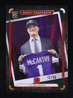 JJ McCarthy 2024 Panini PhotoGenic Draft Snapshots Red #8 #12/49 RC at PristineAuction.com