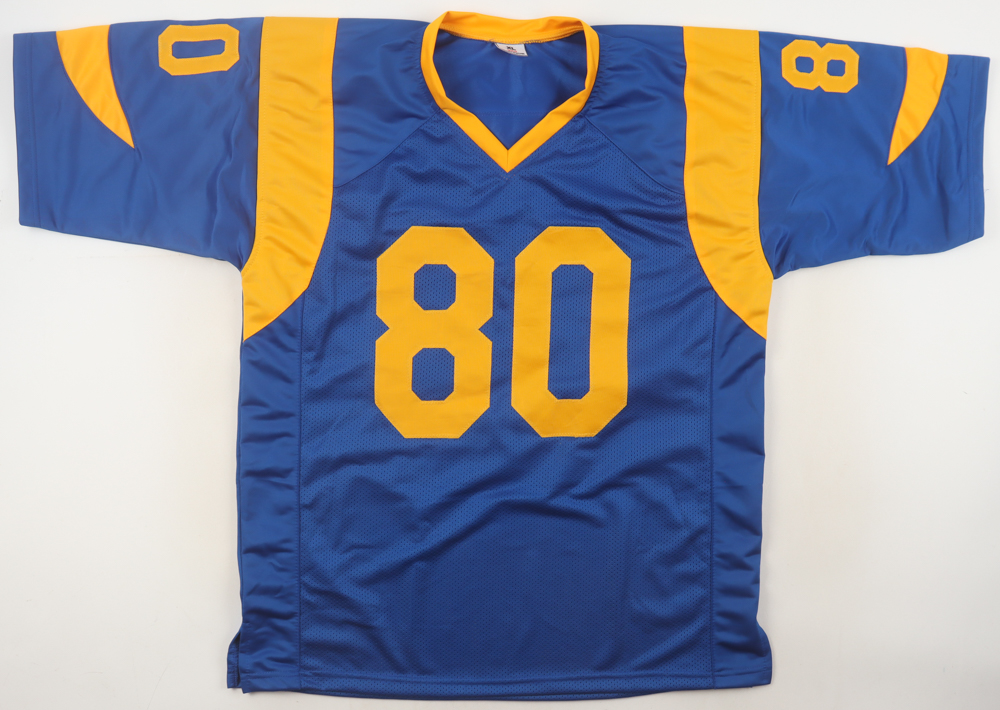Isaac Bruce Signed Jersey Inscribed "HOF 20" (Beckett) at PristineAuction.com Isaac Bruce Signed Jersey Inscribed "HOF 20" (Beckett) at PristineAuction.com