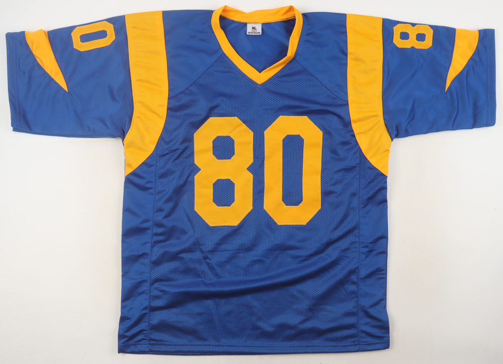 Isaac Bruce Signed Jersey Inscribed "HOF 20" (Beckett) at PristineAuction.com Isaac Bruce Signed Jersey Inscribed "HOF 20" (Beckett) at PristineAuction.com