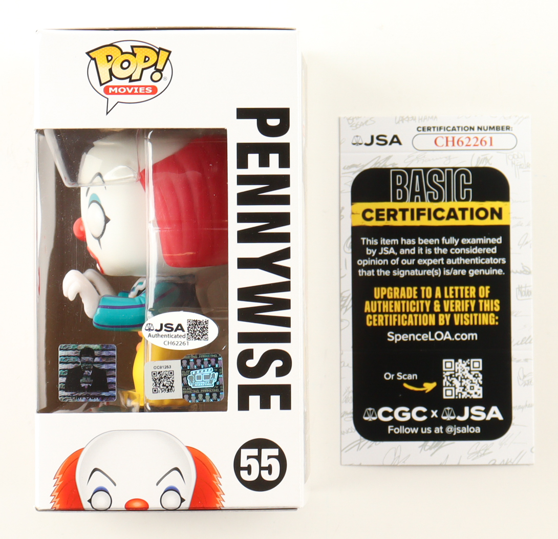 Tim Curry Signed "IT: The Movie" #55 Pennywise Funko Pop! Vinyl Figure (JSA & Curry & OC) at PristineAuction.com Tim Curry Signed "IT: The Movie" #55 Pennywise Funko Pop! Vinyl Figure (JSA & Curry & OC) at PristineAuction.com