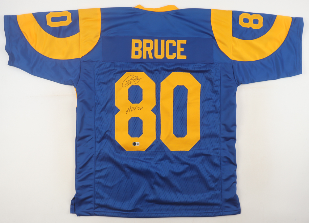 Isaac Bruce Signed Jersey Inscribed "HOF 20" (Beckett) at PristineAuction.com Isaac Bruce Signed Jersey Inscribed "HOF 20" (Beckett) at PristineAuction.com