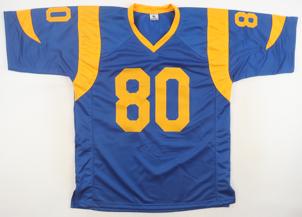 Isaac Bruce Signed Jersey Inscribed "HOF 20" (Beckett) at PristineAuction.com Isaac Bruce Signed Jersey Inscribed "HOF 20" (Beckett) at PristineAuction.com