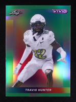 Travis Hunter Leaf Vivid Green Holo Pre-Production Proof #NNO #1/1 RC at PristineAuction.com