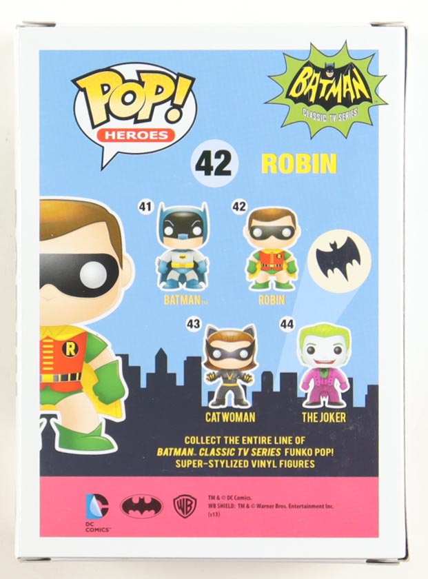 Burt Ward Signed "Batman Classic TV Series" #42 Robin Funko Pop! Vinyl Figure Inscribed "Robin" (PSA) at PristineAuction.com Burt Ward Signed "Batman Classic TV Series" #42 Robin Funko Pop! Vinyl Figure Inscribed "Robin" (PSA) at PristineAuction.com