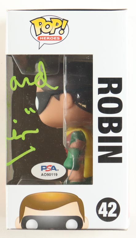 Burt Ward Signed "Batman Classic TV Series" #42 Robin Funko Pop! Vinyl Figure Inscribed "Robin" (PSA) at PristineAuction.com Burt Ward Signed "Batman Classic TV Series" #42 Robin Funko Pop! Vinyl Figure Inscribed "Robin" (PSA) at PristineAuction.com