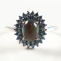 New 1.95 CTW Sapphire & Opal Ring | Estimated Retail Value: $1,575 (UGL) at PristineAuction.com