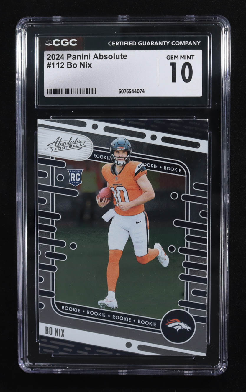 Bo Nix 2024 Absolute #112 RC (CGC 10) at PristineAuction.com Bo Nix 2024 Absolute #112 RC (CGC 10) at PristineAuction.com