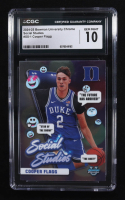 Cooper Flagg 2024-25 Bowman Chrome University Social Studies #SS1 RC (CGC 10) at PristineAuction.com