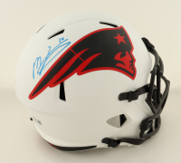 Mac Jones Signed Patriots Full-Size Lunar Eclipse Alternate Speed Helmet (Beckett) at PristineAuction.com