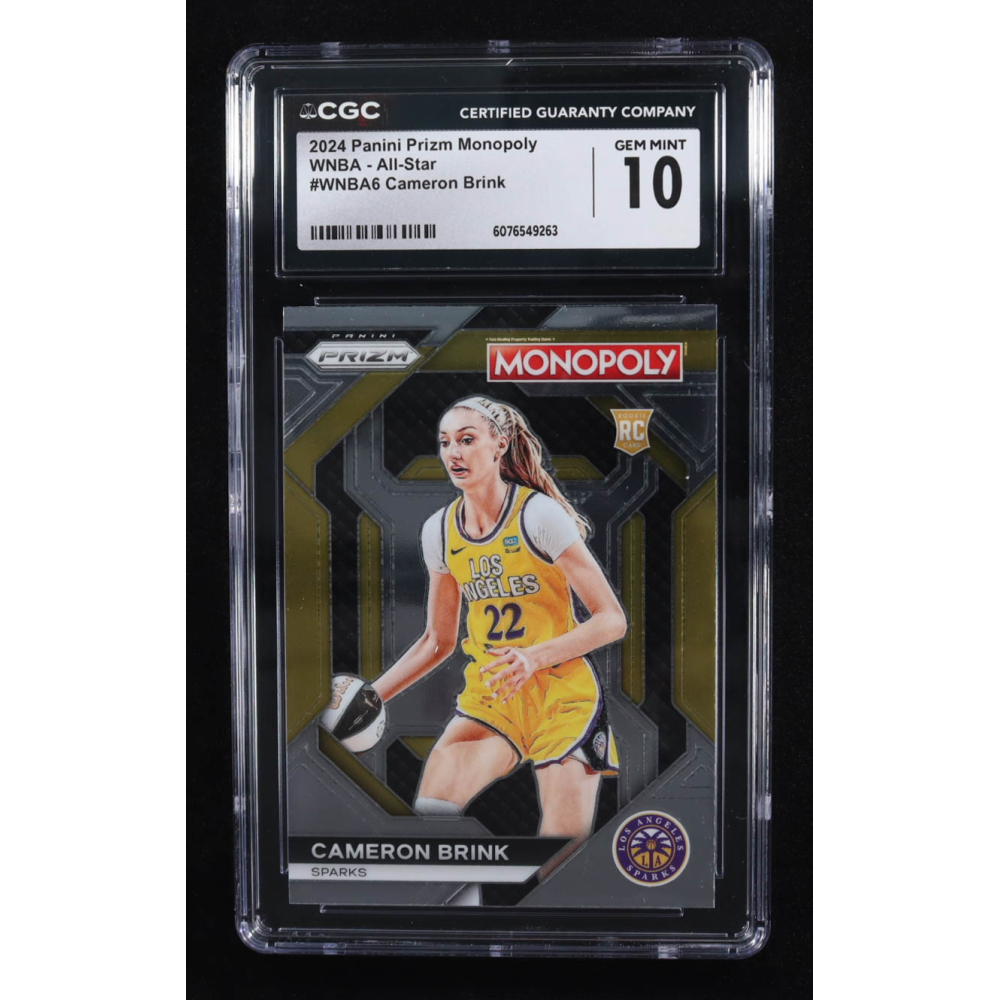 Cameron Brink 2024 Panini Prizm Monopoly WNBA Insert #WNBA6 RC (CGC 10) at PristineAuction.com Cameron Brink 2024 Panini Prizm Monopoly WNBA Insert #WNBA6 RC (CGC 10) at PristineAuction.com