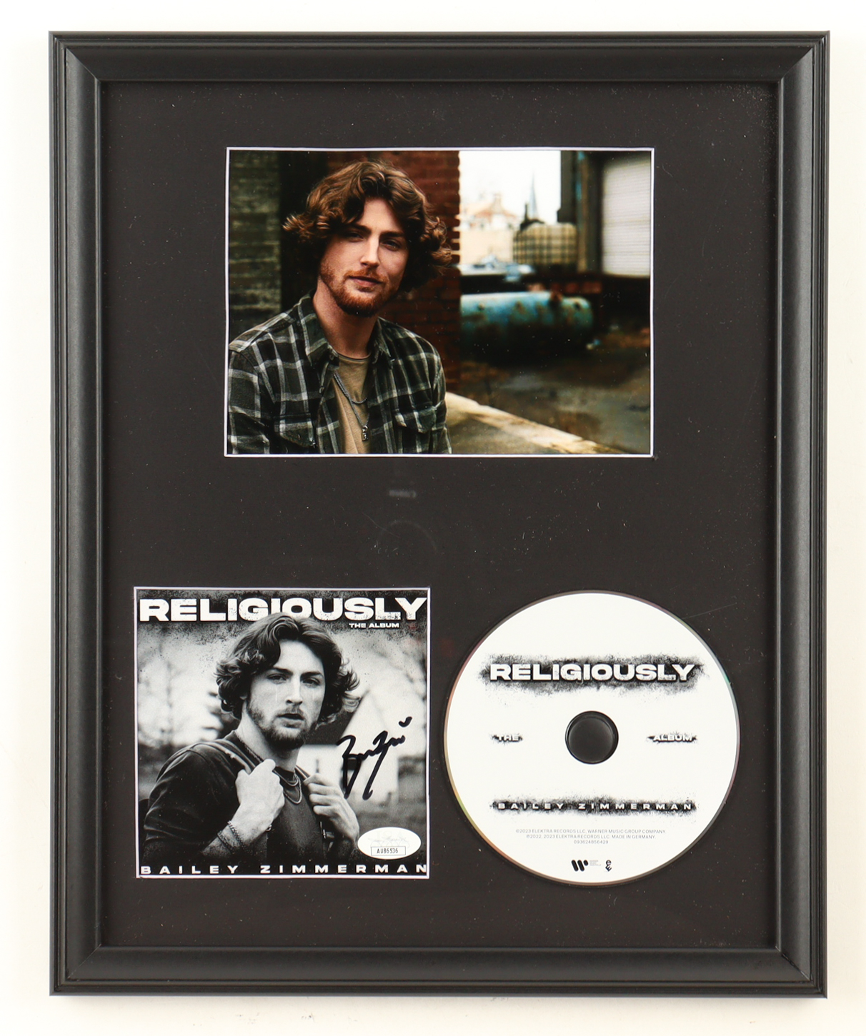 Bailey Zimmerman Signed Custom Framed "Religiously" CD Album Insert Display With Disc (JSA) at PristineAuction.com Bailey Zimmerman Signed Custom Framed "Religiously" CD Album Insert Display With Disc (JSA) at PristineAuction.com