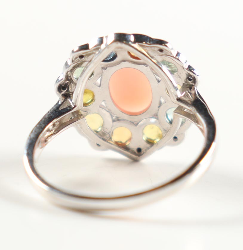 New 3.25 CTW Opal & Sapphire Ring | Estimated Retail Value: $1,850 (UGL) at PristineAuction.com New 3.25 CTW Opal & Sapphire Ring | Estimated Retail Value: $1,850 (UGL) at PristineAuction.com