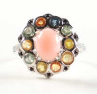 New 3.25 CTW Opal & Sapphire Ring | Estimated Retail Value: $1,850 (UGL) at PristineAuction.com