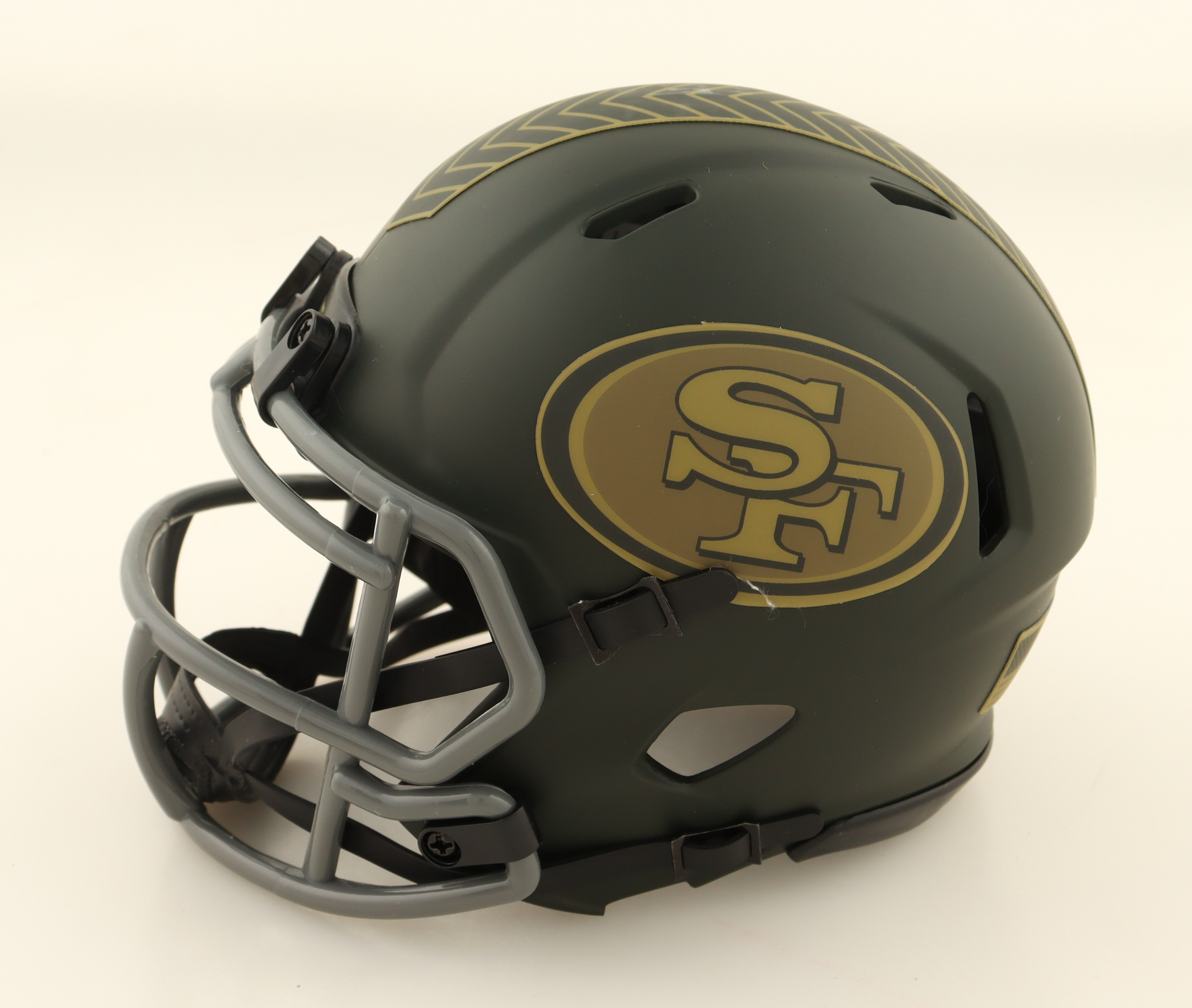 Brent Jones Signed 49ers Salute To Service Alternate Speed Mini Helmet (Beckett) at PristineAuction.com Brent Jones Signed 49ers Salute To Service Alternate Speed Mini Helmet (Beckett) at PristineAuction.com