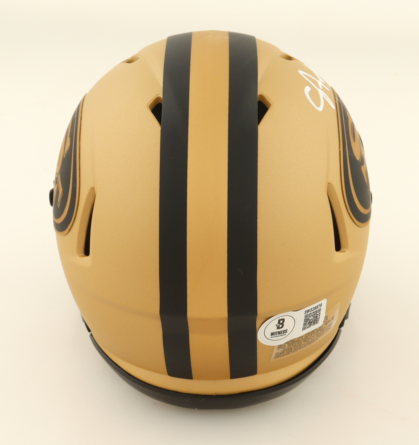 Upton Stout Signed 49ers Rave Alternate Speed Mini Helmet (Beckett) at PristineAuction.com Upton Stout Signed 49ers Rave Alternate Speed Mini Helmet (Beckett) at PristineAuction.com