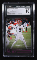 Joe Burrow 2020 Panini Chronicles Panini Pink #1 RC (CGC 10) at PristineAuction.com