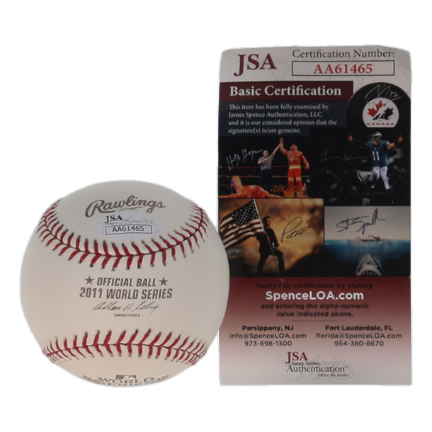 Tony La Russa Signed 2011 World Series Logo Baseball (JSA) at PristineAuction.com Tony La Russa Signed 2011 World Series Logo Baseball (JSA) at PristineAuction.com