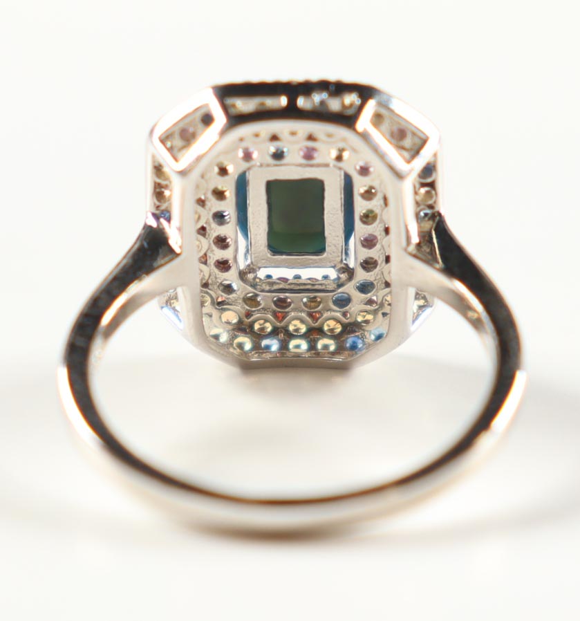 New 3.5 CTW Black Opal & Sapphire Ring | Estimated Retail Value: $1,600 (UGL) at PristineAuction.com New 3.5 CTW Black Opal & Sapphire Ring | Estimated Retail Value: $1,600 (UGL) at PristineAuction.com