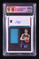 LaMelo Ball 2020-21 Panini One & One Rke. Jersey Auto Red #RJA-LMB RC #19/25 (Arena Club 10 | Autograph Grade Arena Club 10) at PristineAuction.com