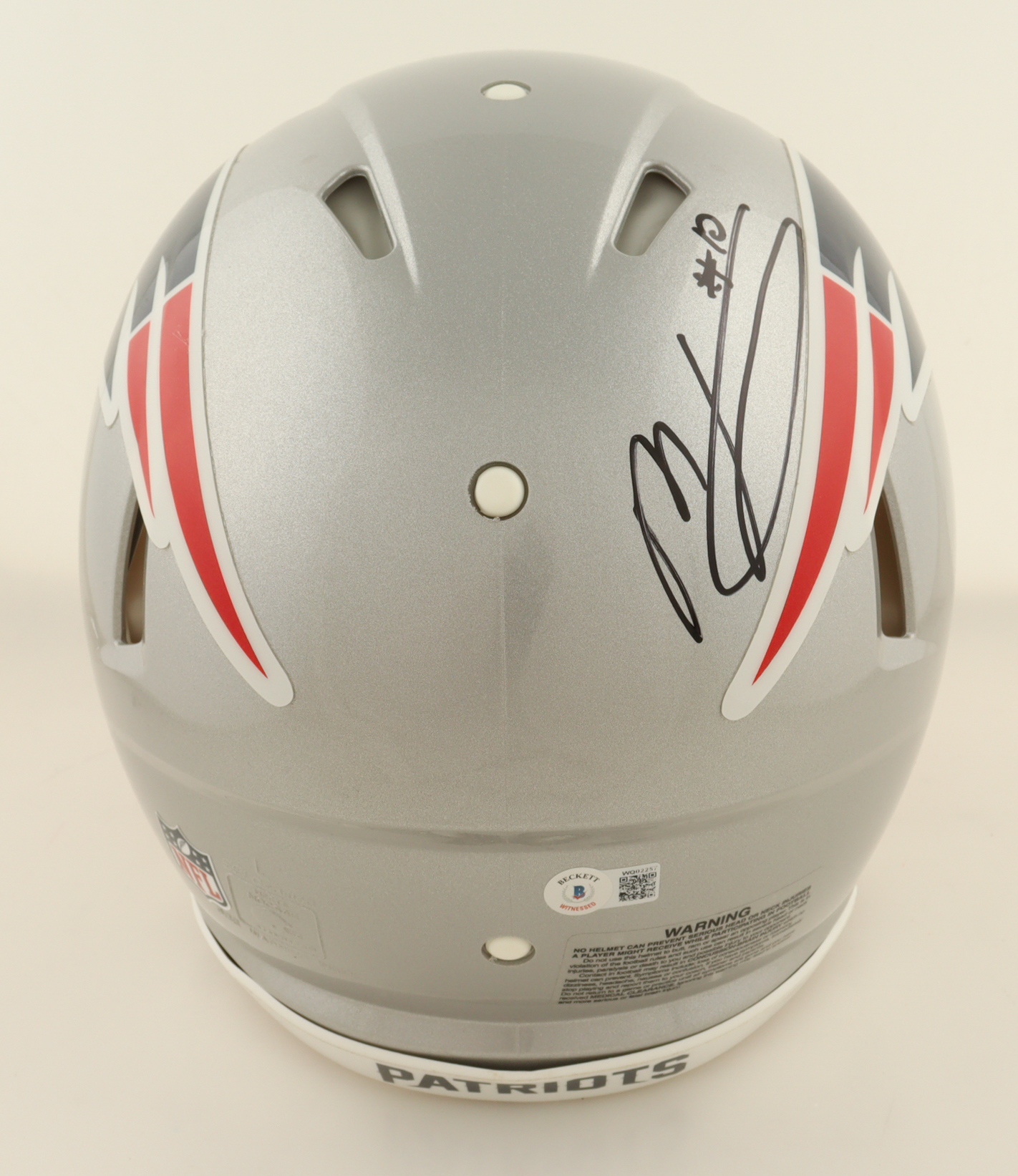 Mac Jones Signed Patriots Full-Size Speed Helmet (Beckett) at PristineAuction.com Mac Jones Signed Patriots Full-Size Speed Helmet (Beckett) at PristineAuction.com