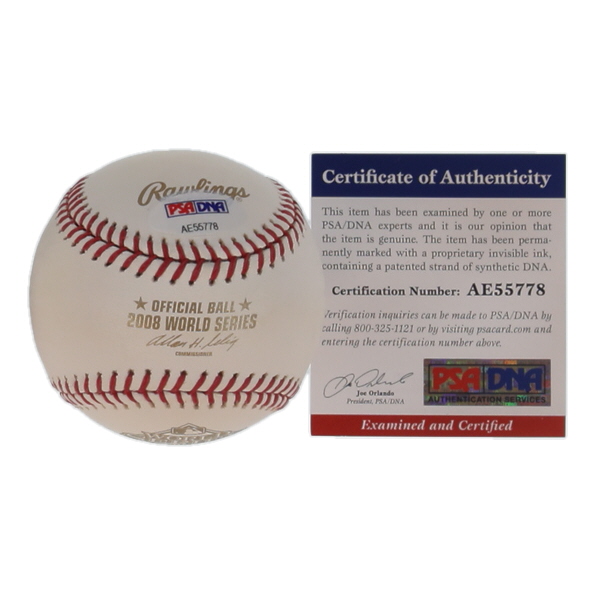 Charlie Manuel Signed 2008 World Series Baseball (PSA) at PristineAuction.com Charlie Manuel Signed 2008 World Series Baseball (PSA) at PristineAuction.com
