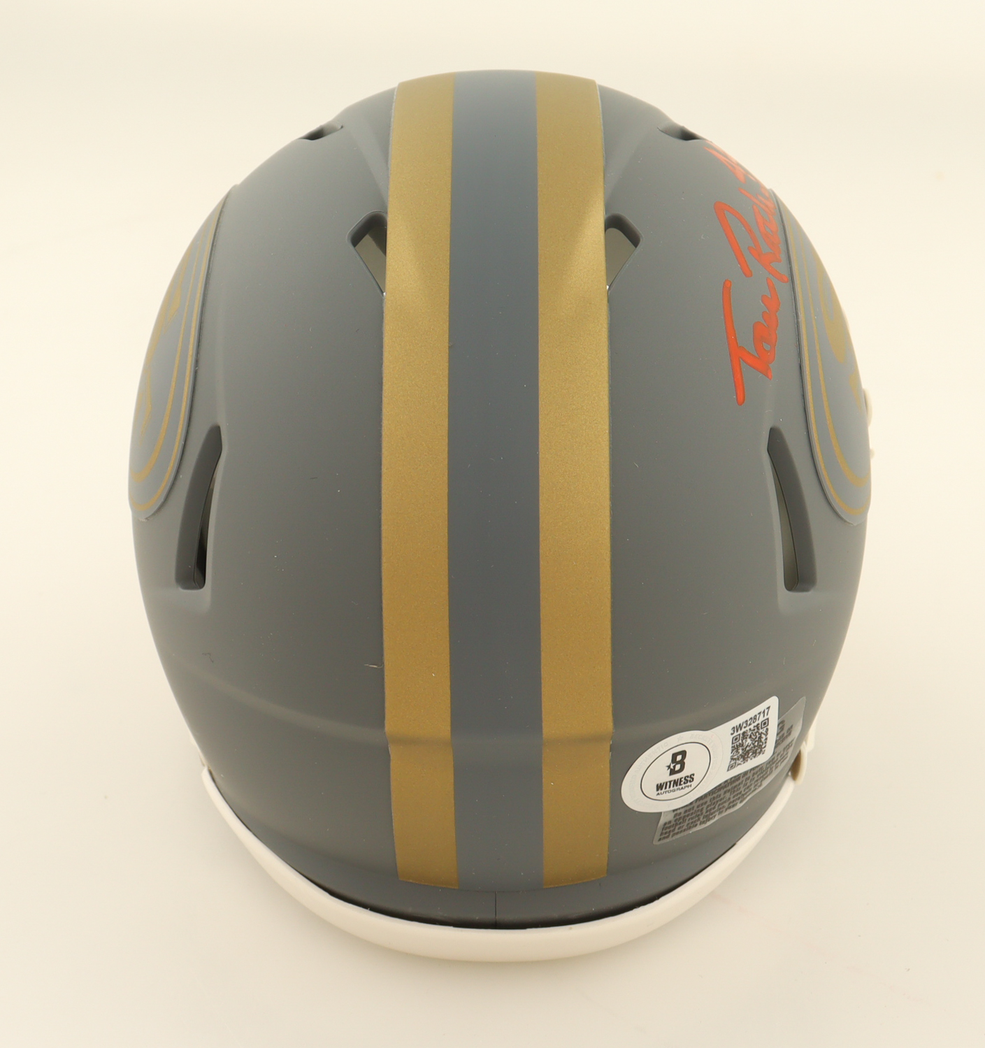 Tom Rathman Signed 49ers Slate Alternate Speed Mini Helmet (Beckett) at PristineAuction.com Tom Rathman Signed 49ers Slate Alternate Speed Mini Helmet (Beckett) at PristineAuction.com