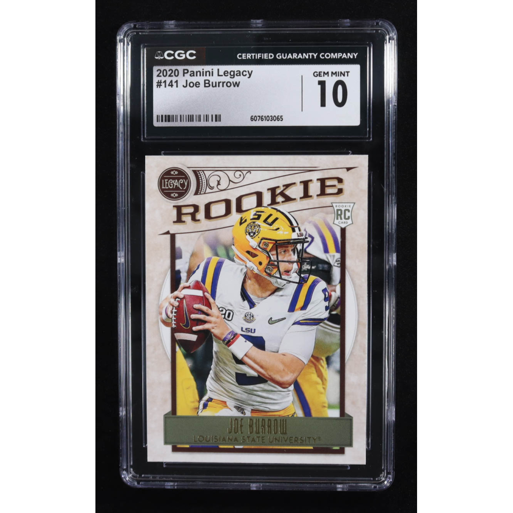 Joe Burrow 2020 Panini Legacy #141 RC (CGC 10) at PristineAuction.com Joe Burrow 2020 Panini Legacy #141 RC (CGC 10) at PristineAuction.com
