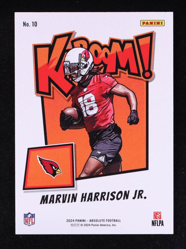 Marvin Harrison Jr. 2024 Absolute Kaboom Horizontal #10 RC at PristineAuction.com Marvin Harrison Jr. 2024 Absolute Kaboom Horizontal #10 RC at PristineAuction.com