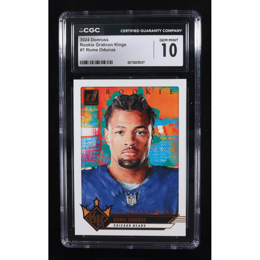 Rome Odunze 2024 Donruss Rookie Gridiron Kings #7 RC (CGC 10) at PristineAuction.com