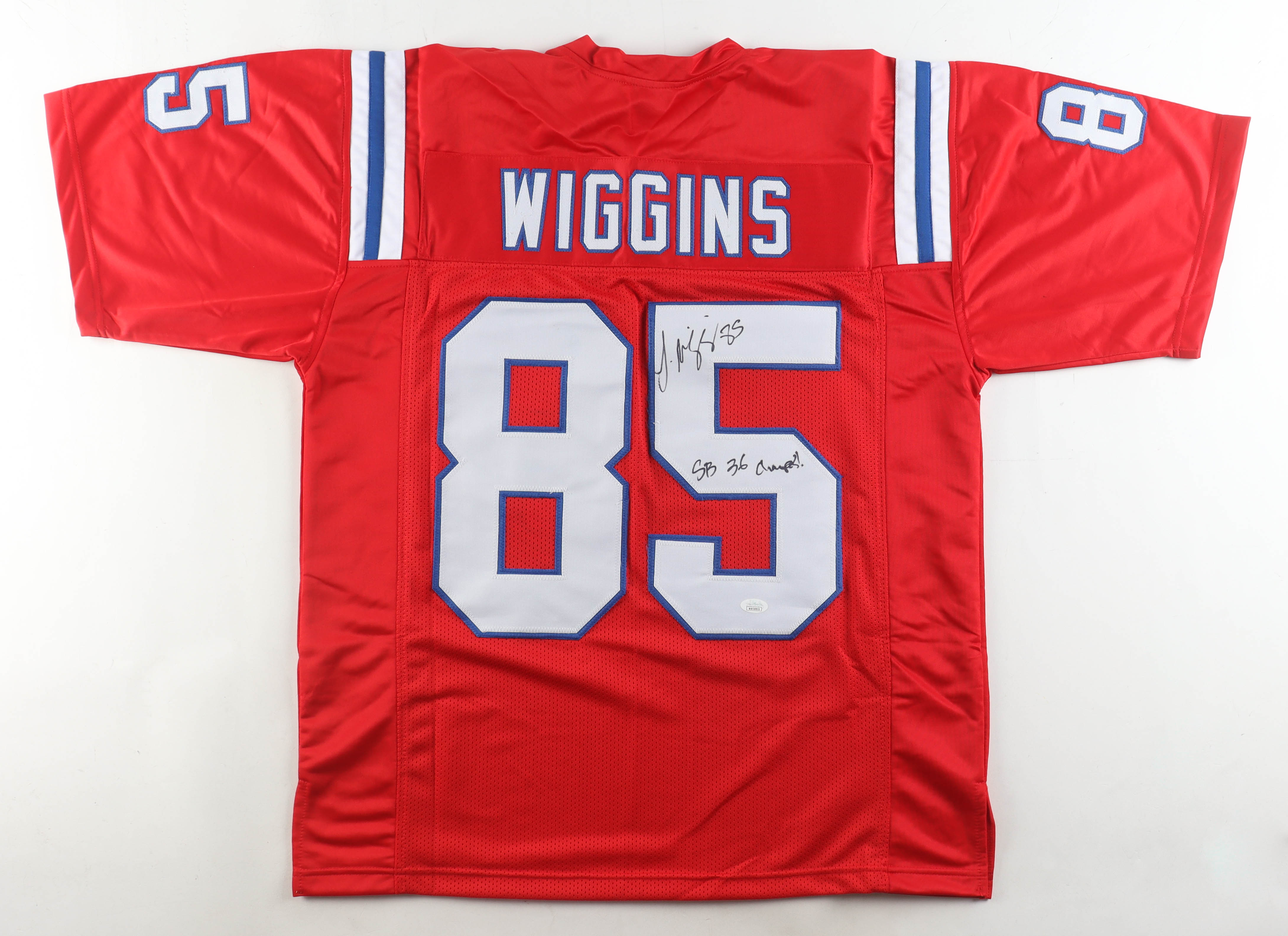 Jermaine Wiggins Signed Jersey Inscribed "SB 36 Champs!" (JSA) at PristineAuction.com Jermaine Wiggins Signed Jersey Inscribed "SB 36 Champs!" (JSA) at PristineAuction.com