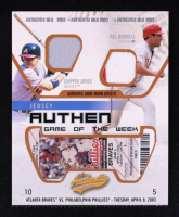 Chipper Jones / Pat Burrell  2003 Fleer Authentix Game Jersey Game of the Week #CJPB at PristineAuction.com