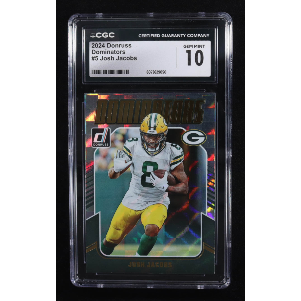 Josh Jacobs 2024 Donruss Dominators #5 (CGC 10) at PristineAuction.com