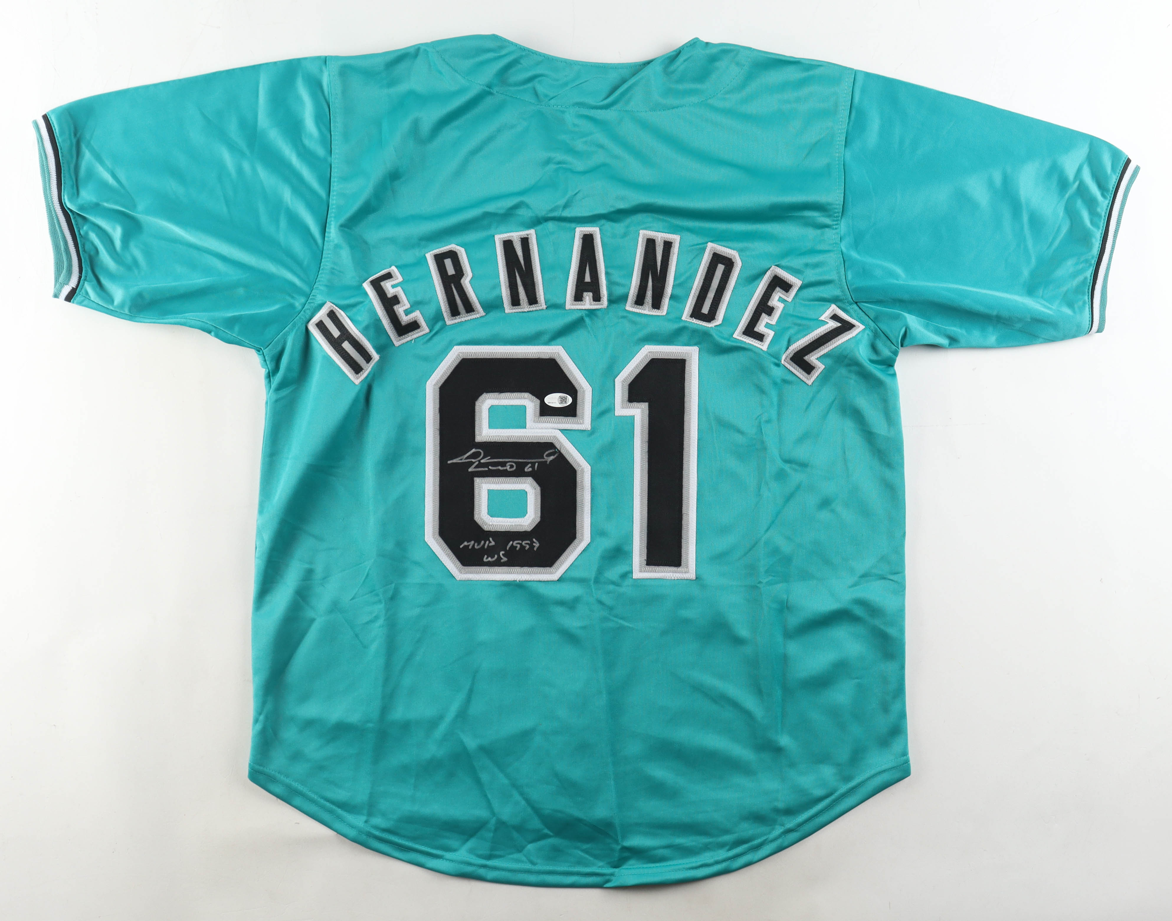 Livan Hernandez Signed Jersey Inscribed "MVP 1997 WS" (JSA) at PristineAuction.com Livan Hernandez Signed Jersey Inscribed "MVP 1997 WS" (JSA) at PristineAuction.com