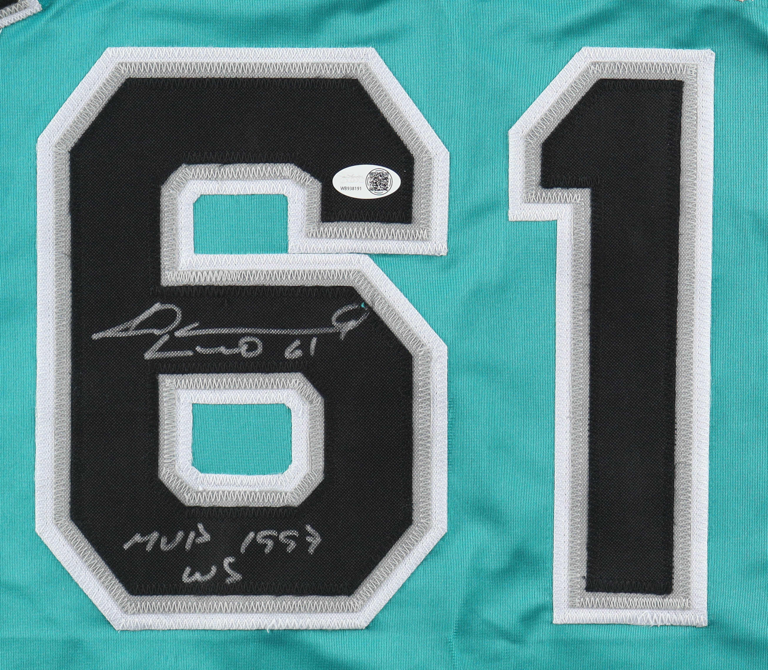 Livan Hernandez Signed Jersey Inscribed "MVP 1997 WS" (JSA) at PristineAuction.com Livan Hernandez Signed Jersey Inscribed "MVP 1997 WS" (JSA) at PristineAuction.com