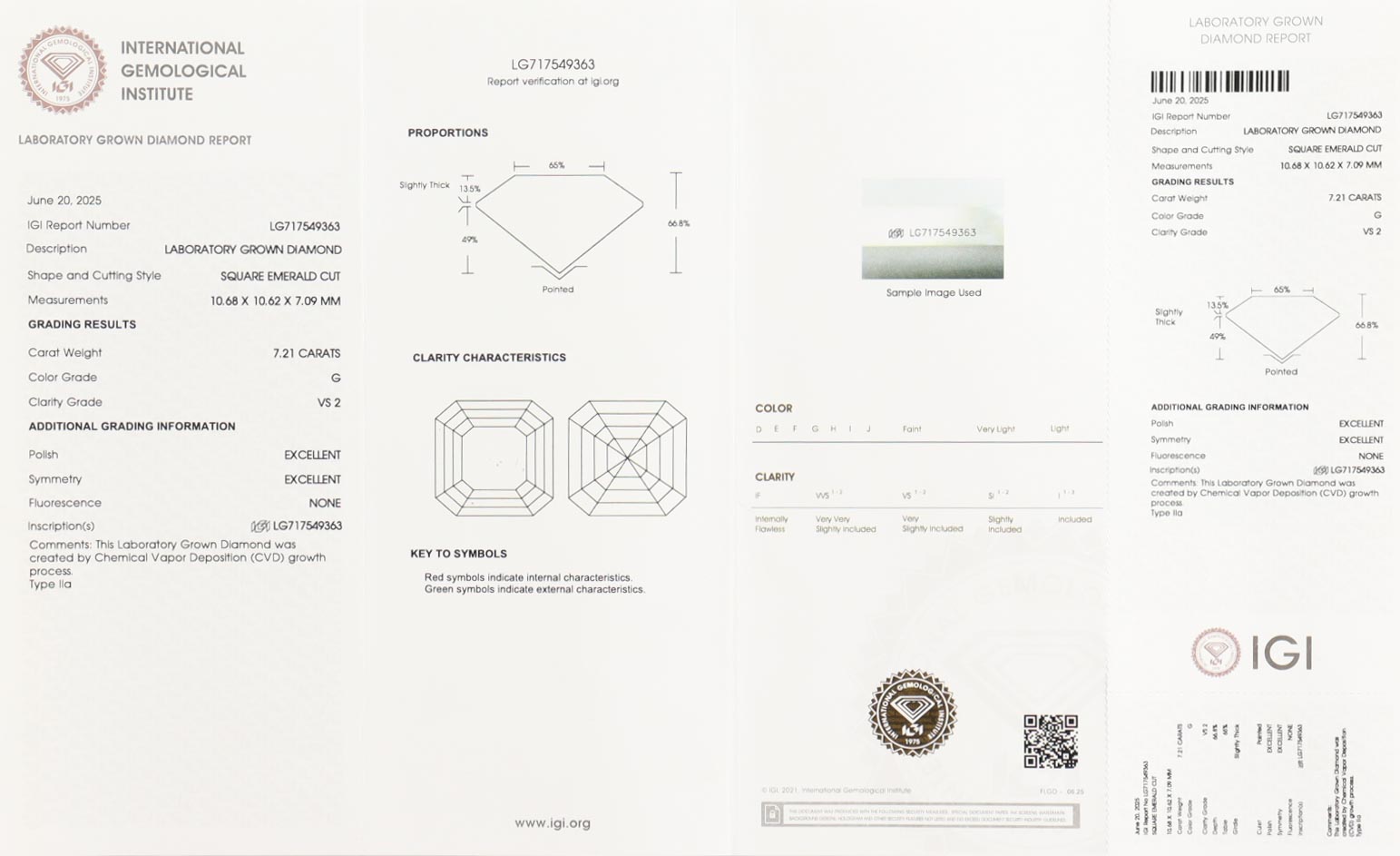 New 7.21 Carats Lab Grown Diamond Ring G, VS2 | Estimated Retail Value: $11,000 (UGL & IGI) at PristineAuction.com New 7.21 Carats Lab Grown Diamond Ring G, VS2 | Estimated Retail Value: $11,000 (UGL & IGI) at PristineAuction.com