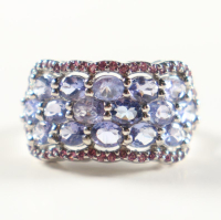 New 4.3 CTW Tanzanite & Rhodolite Ring | Estimated Retail Value: $2,500 (UGL) at PristineAuction.com