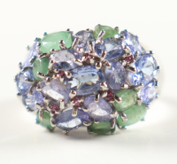 New 4.65 CTW Tanzanite & Emerald Ring | Estimated Retail Value: $1,950 (UGL) at PristineAuction.com