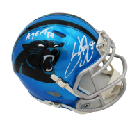 Steve Smith Sr. Signed Panthers Flash Alternate Speed Mini Helmet Inscribed "Agent 89" (Radtke) at PristineAuction.com