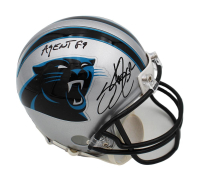 Steve Smith Sr. Signed Panthers VSR4 Mini Helmet Inscribed "Agent 89" (Radtke) at PristineAuction.com