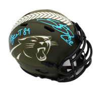 Steve Smith Sr. Signed Panthers Salute to Service Alternate Speed Mini Helmet Inscribed "Agent 89" (Radtke) at PristineAuction.com