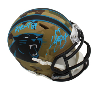 Steve Smith Sr. Signed Panthers Camo Alternate Speed Mini Helmet Inscribed "Agent 89" (Radtke) at PristineAuction.com